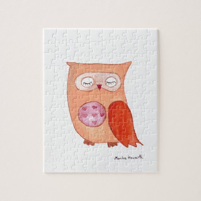 Puzzle Hibou orange (Vertical)