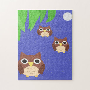 Puzzle hibou peinture art