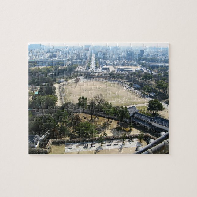Puzzle Himeji, Japon (Vue du château haut) (Horizontal)
