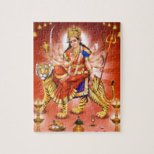 Puzzle Hindu Goddess Durga Tiger