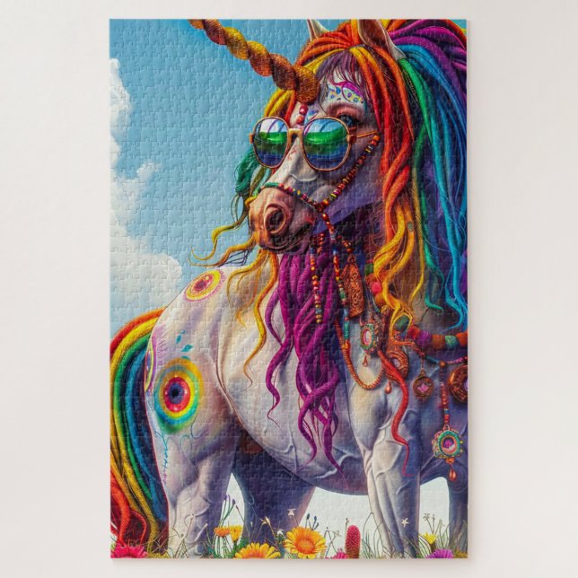 Puzzle Hippie Unicorn (Vertical)