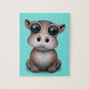 Puzzle Hippopotame mignon de bébé
