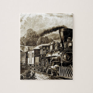 Puzzle Historique des locomotives des moteurs à vapeur