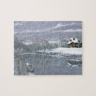 Puzzle Hiver au lac