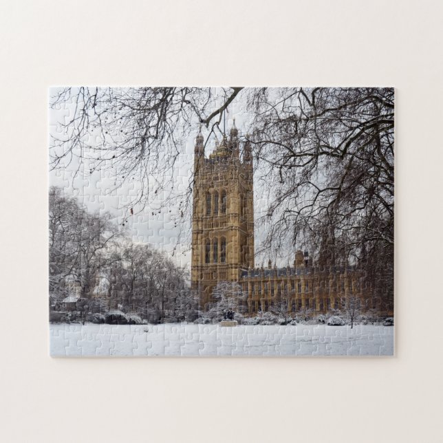 Puzzle Hiver Londres, Westminster Palace, Royaume-Uni (Gr (Horizontal)