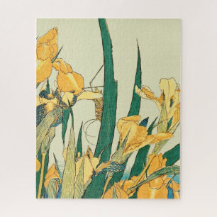 Puzzle Hokusai grasshopper et iris Japon