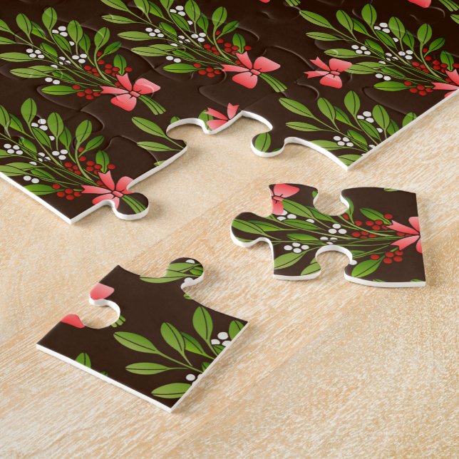Puzzle Hollies de Noël - Mug de café (Côté)