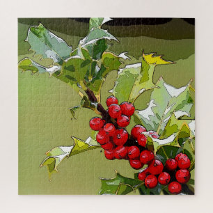 Puzzle Holly Berries 005