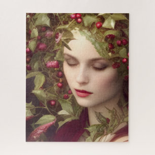 Puzzle Holly Berries Belle Femme Vacances