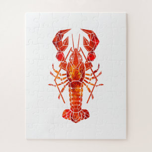 Puzzle Homard polygonal rouge
