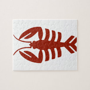 Puzzle Homard vintage rouge, Art Déco fruits de mer