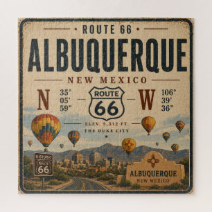 Puzzle Hommage à Albuquerque Nouveau-Mexique Route 66