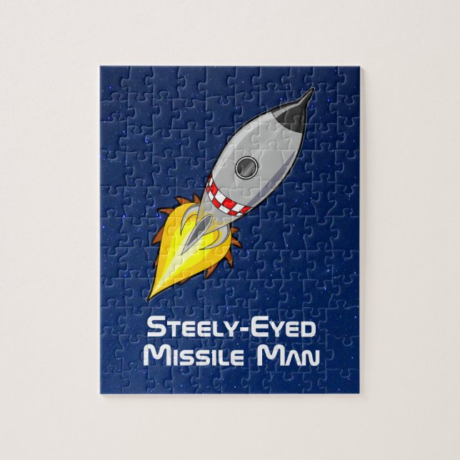 Puzzle Homme aux missiles à oeil serré (Vertical)