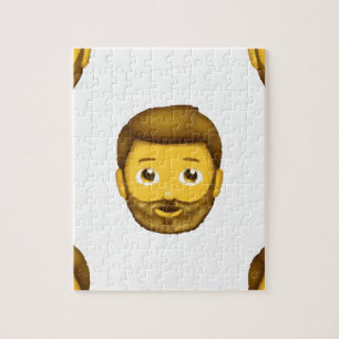 Puzzle homme barbu émoji