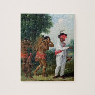 Puzzle Homme indien occidental de couleur, dirigeant deux