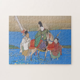 Puzzle Hommes Courtier sur la rivière Horseback Crossing