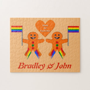 Puzzle Hommes Gay Noël Gingpain Couple Couple Personnalis