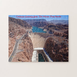 Puzzle Hoover Dam Nevada.Christmas Greetings