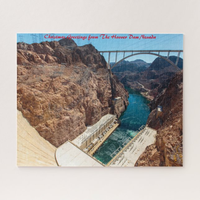 Puzzle Hoover Dam Nevada.voeux de Noël (Horizontal)