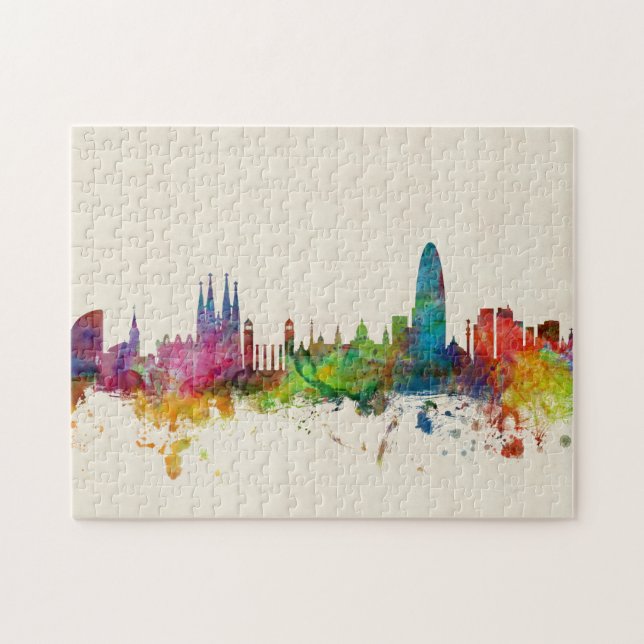 Puzzle Horizon de Barcelone Espagne (Horizontal)