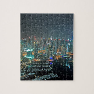 Puzzle Horizon de Dubaï, Emirats Arabes Unis la nuit