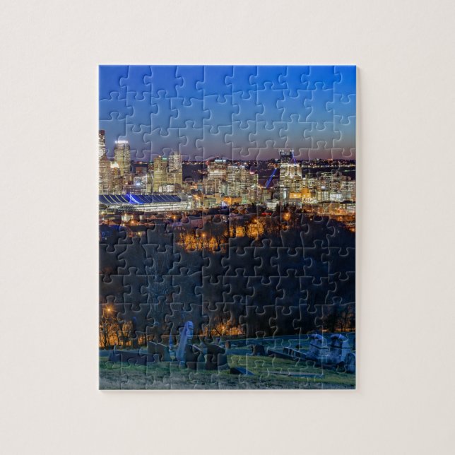 Puzzle Horizon de Pittsburgh au coucher du soleil (Vertical)