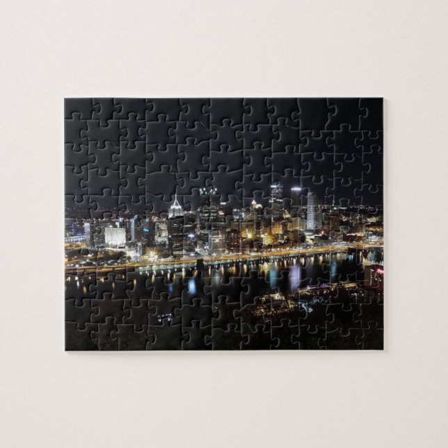Puzzle Horizon de Pittsburgh la nuit de bâti Washington (Horizontal)