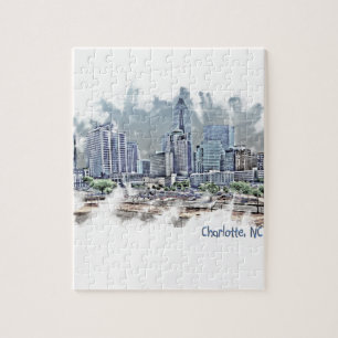 Puzzle horizon de ville de reine de Charlotte