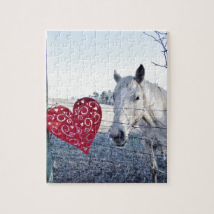 Puzzle HORSE coeur Valentine