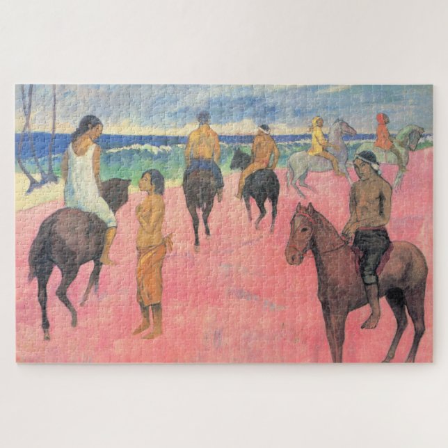 Puzzle Horse Riders on the Beach en Polynésie française (Horizontal)