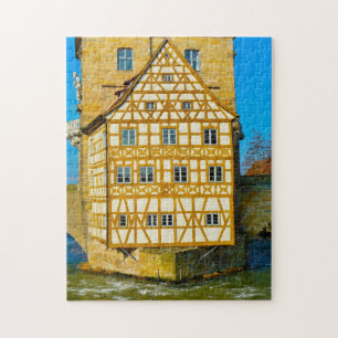 Puzzle Hôtel de ville de Bamberg Fachwerkhaus Allemagne.