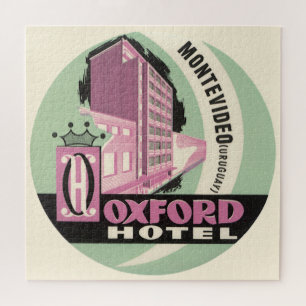 Puzzle Hôtel Oxford, Montevideo, Uruguay, Vintage voyage