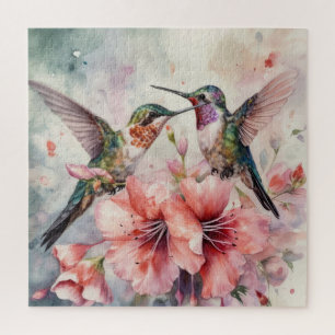 Puzzle Humming Birds and Flowers