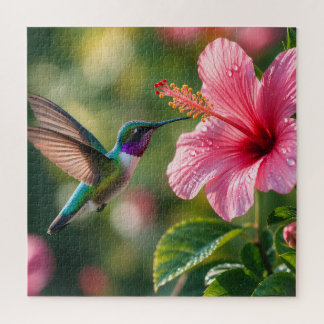 Puzzle Hummingbird in Bloom