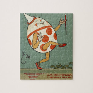 Puzzle Humpty Dumpty, Comptine de Mère l'Oye de style vin