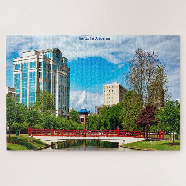 Puzzle Huntsville Alabama Joyeux Anniversaire Son Jigsaw  (Horizontal)