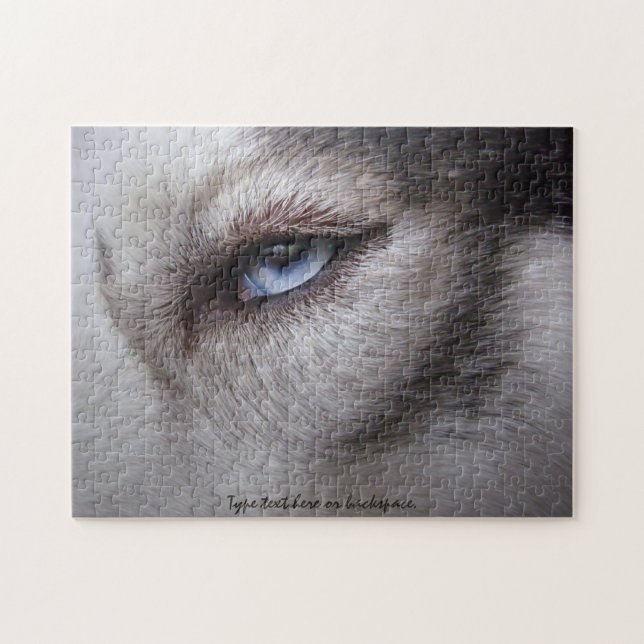 Puzzle Husky Eyes Personnalisé Sled Chien Puzzles (Horizontal)