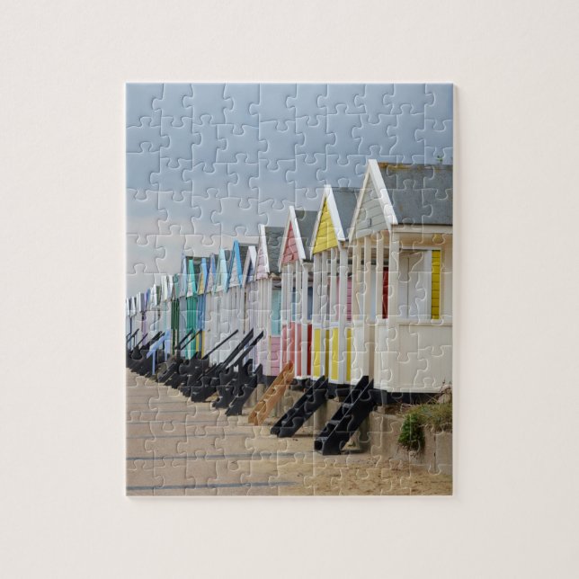 Puzzle Huttes brillamment peintes de plage (Vertical)