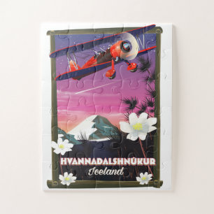 Puzzle Hvannadalshnkur affiche de voyage Islande.