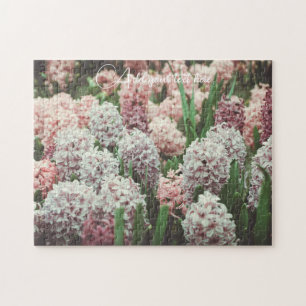 Puzzle Hyacinthe rose et violet dans le jardin du printem
