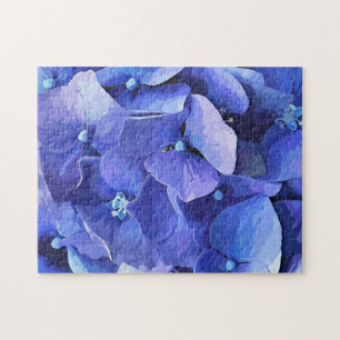 PUZZLE HYDRANGÉE BLEUE