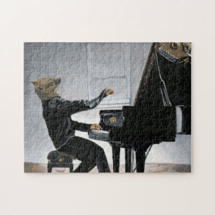 Puzzle Hyena Piano Music Player Imaginaire Art Moyen Puzz