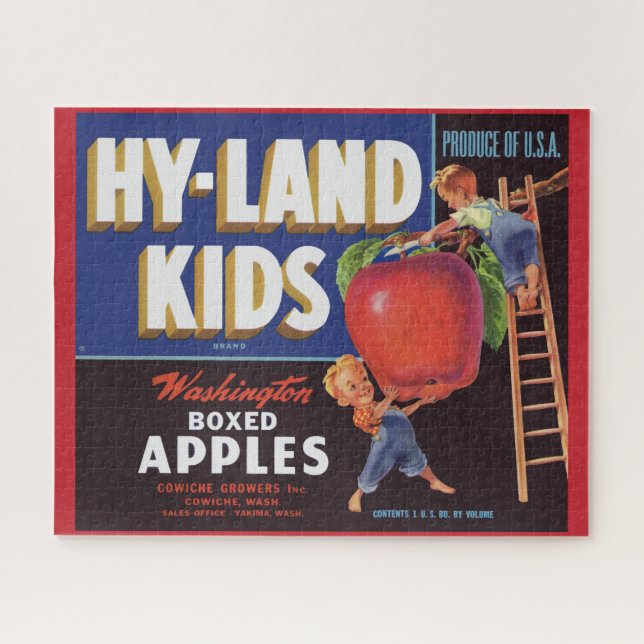 Puzzle Hyland Kids Washington Apples étiquette des années (Horizontal)