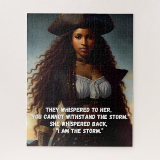 Puzzle I Am the Storm Black Woman Pirate Art