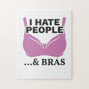 Puzzle I Hate People and Bras Introvert Cadeau