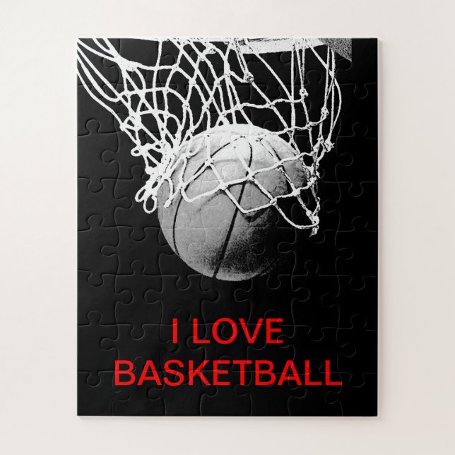 Puzzle I Love Basketball (Vertical)