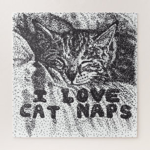 Puzzle I Love Cat Naps, chat dort