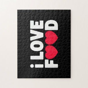Puzzle I Love Food Funny Foodie Cadeau pour hommes