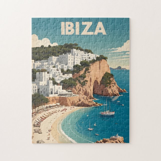 Puzzle Ibiza, Espagne Affiche de voyage (Vertical)