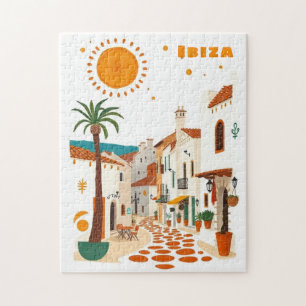 Puzzle Ibiza Espagne vacances blanc méditerranéen